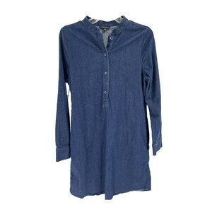 Universal Standard Hannah Denim Shirt Dress Long Sleeve Sz XXS Sz 6-8 Pockets